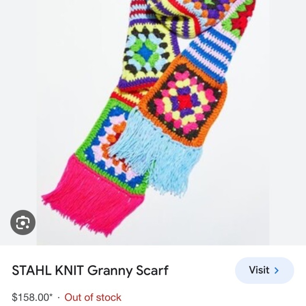 STAHL knit granny scarf new without tags - Picture 7 of 7